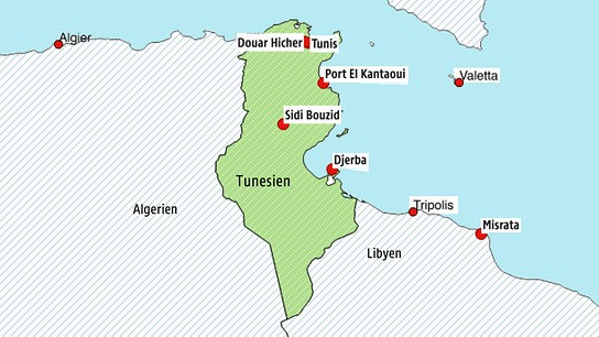 Tunesien - Karte