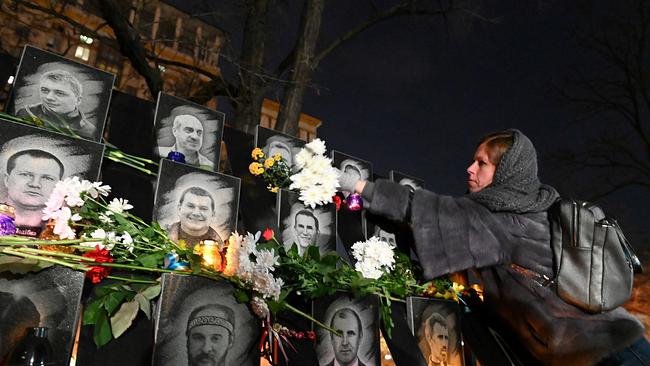 Erinnerung an Tote bei Maidan Demos