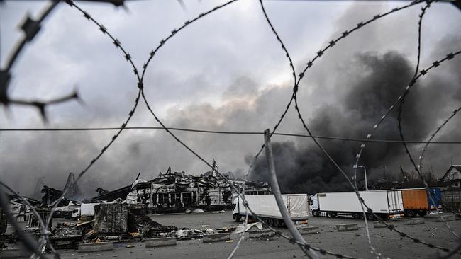 © AFP/Aris Messinis Rauchschwaden von Kampfhandlungen