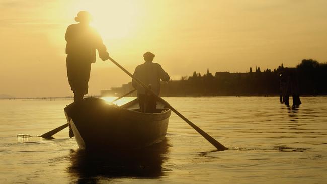 Reenactment Bootsfahrt vor Venedig