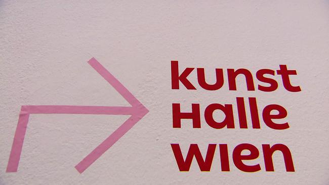 Kunsthalle Wien - Schriftzug mit Pfeil