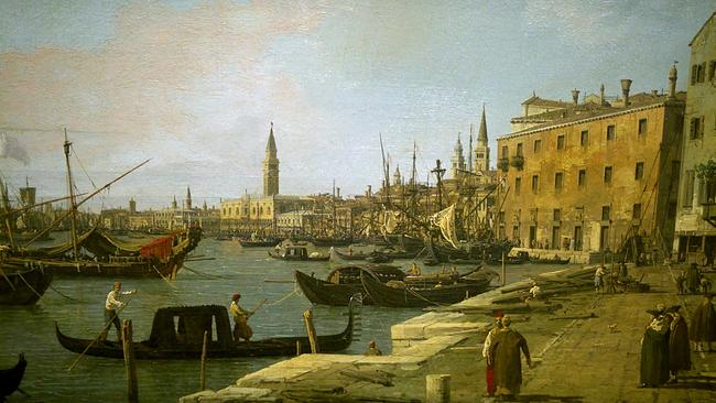 Canaletto, Die Riva degli Schiavoni in Venedig, um 1724/30 (Detail)