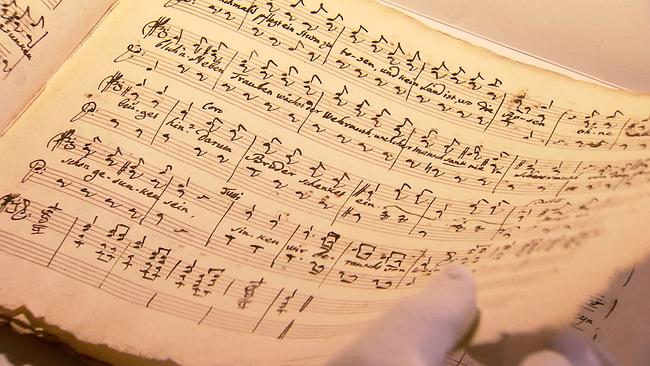 © ORF Handgeschriebene Noten von Antonio Salieri