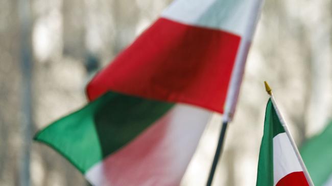 © APA/TOBIAS STEINMAURER Fahne Iran Demo Wien