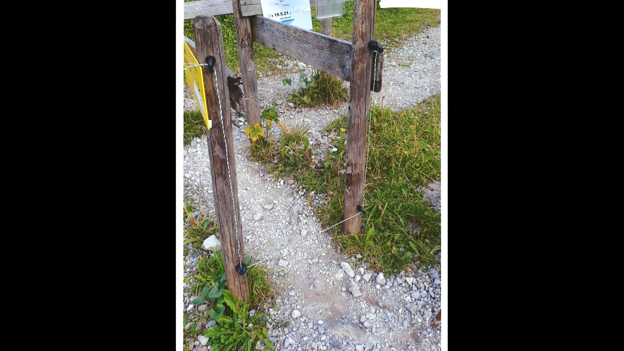© Der Stolperdraht ist zu sehen