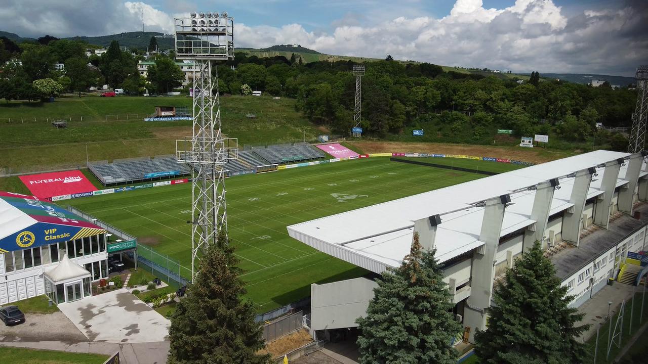 © ORF Man sieht eine Luftbildaufnahme des Vienna Stadions