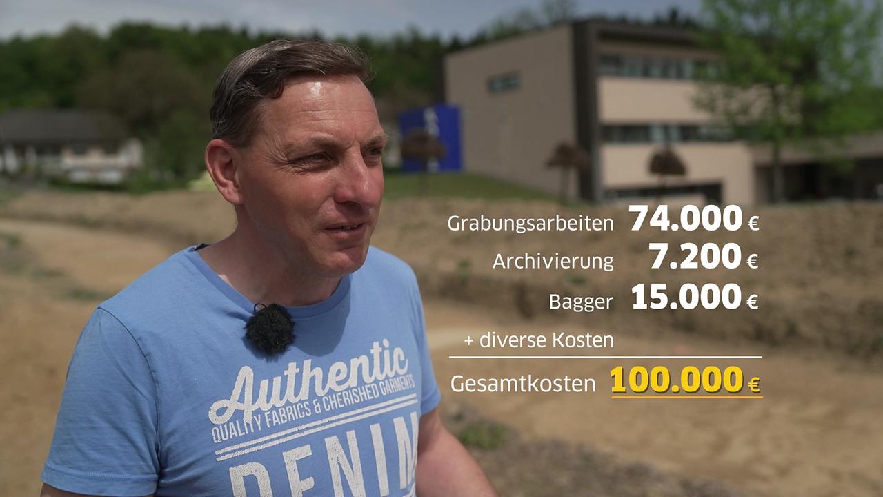 © ORF Das Bild zeigt eine Aufstellung über die Kosten für die Ausgrabungen