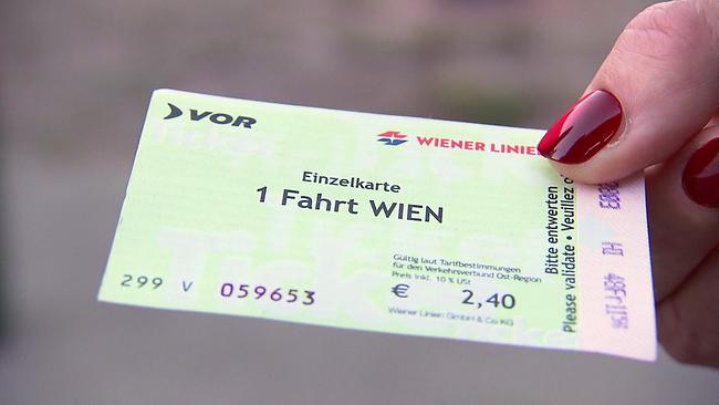 Ein Fahrschein der Wiener Linien ist zu sehen
