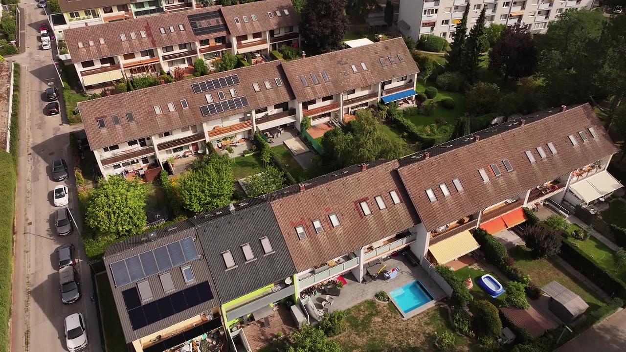 © ORF / Gabi Hanke Das Luftbild zeigt die Linzer Siedlungsanlage, welche von der Beendigung der Fernwärmeversorgung betroffen ist