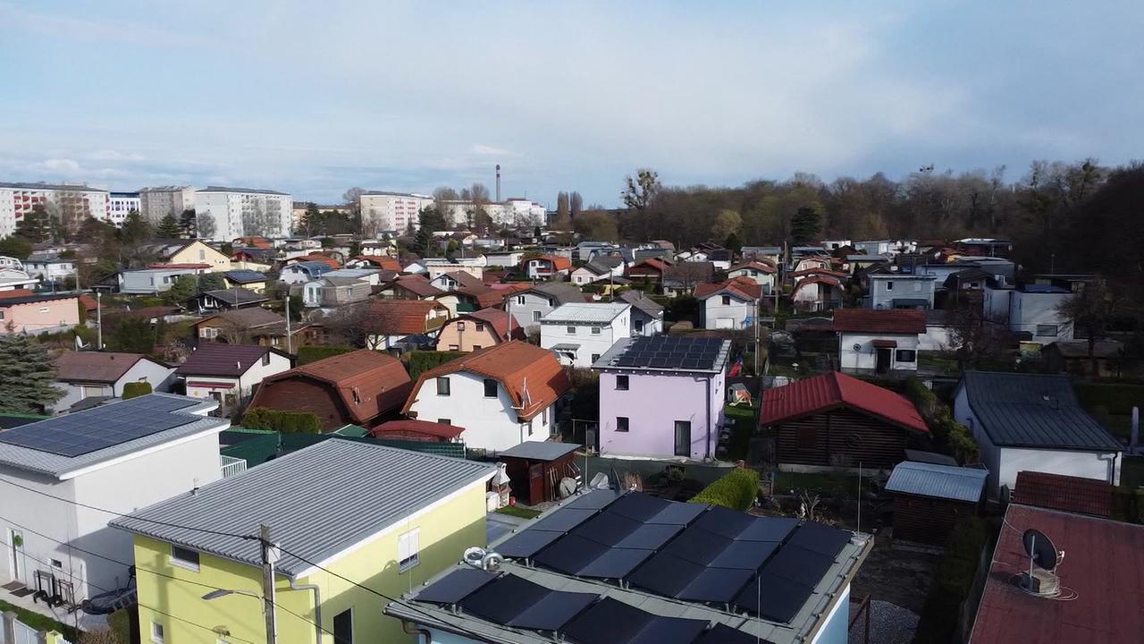 Ein Luftbild der Anlage des Kleingartenvereins ist zu sehen
