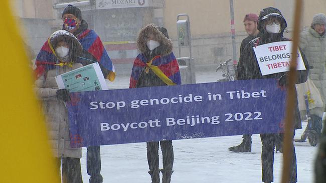 HFH Proteste gegen Olympische Winterspiele
