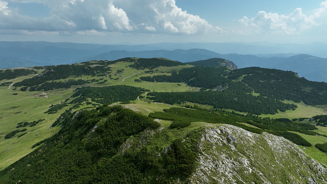 Die Schneealm im Sommer aus der Vogelperspektive