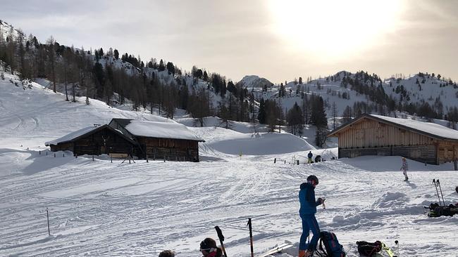 Auf der Berghütte