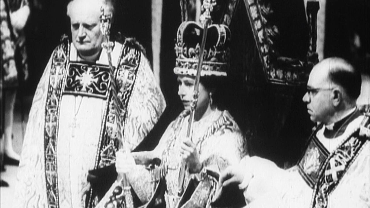 Krönungszeremonie von Königin Elizabeth II im Jahr 1953.
