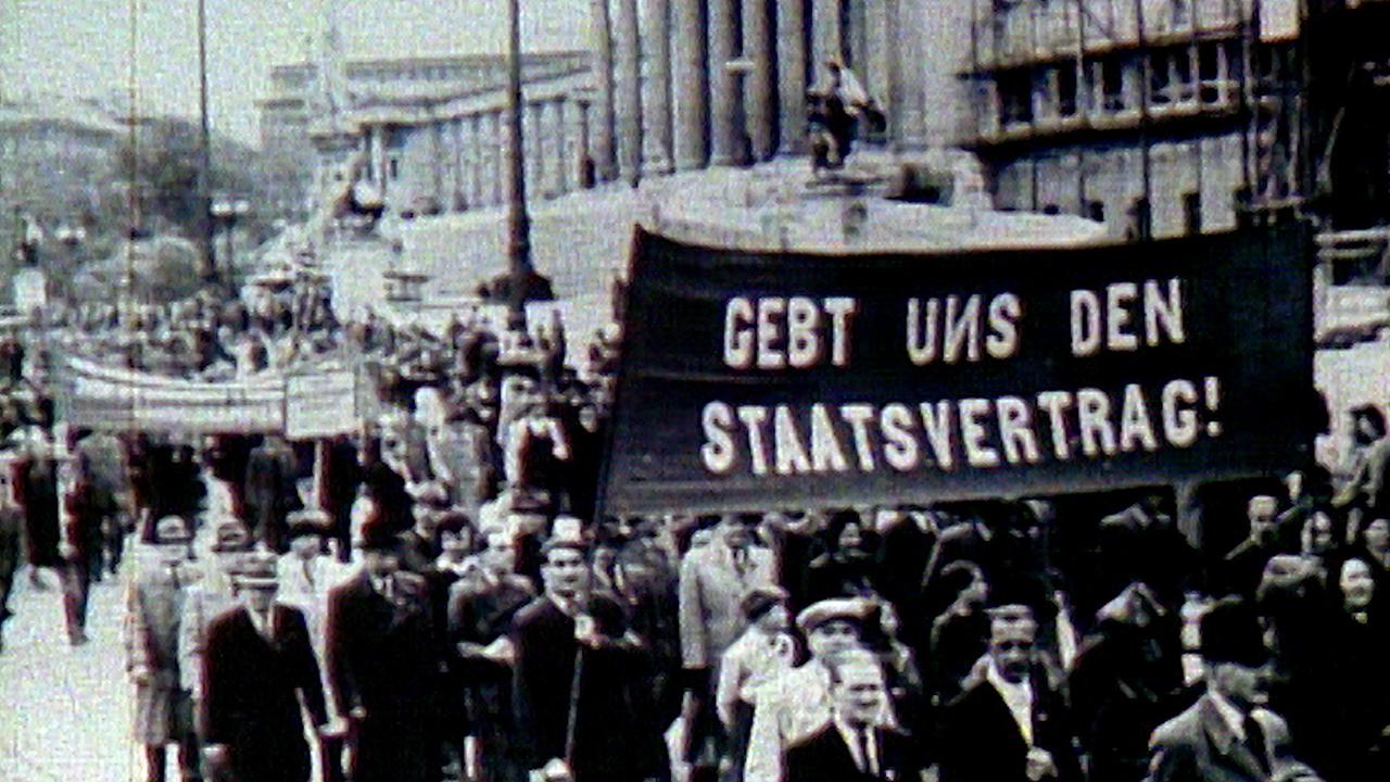 Demonstration für den Staatsvertrag