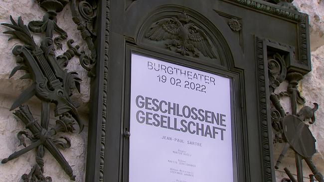 Theaterplakat "Geschlossene Gesellschaft"