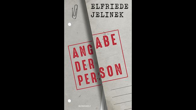 Cover "Angaben zur Person " Elfriede Jelinek