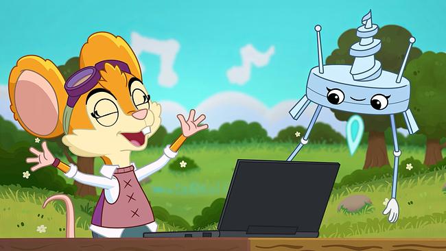 Bakabu und seine Freunde Charlie Gru und Mimi Lou besuchen die superschlaue Minty Maus.