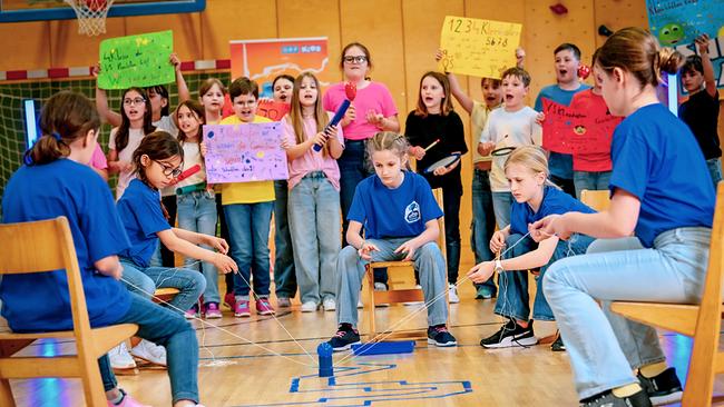 © ORF/Thomas Jantzen Das Team der VS Kleinhöflein bei einem Spiel