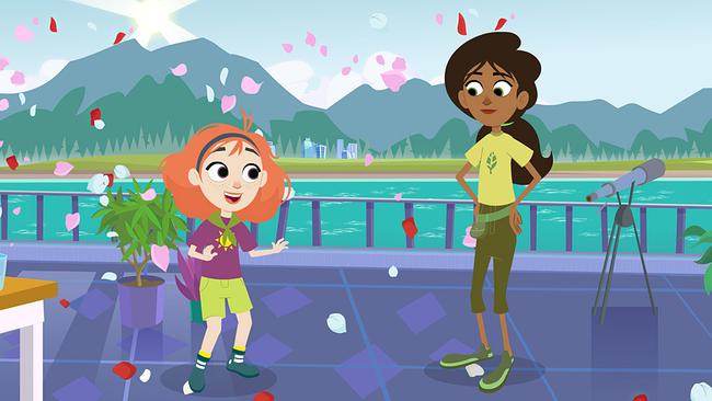 Rae ist völlig aus dem Häuschen, denn es regnet Glitzer vom Himmel