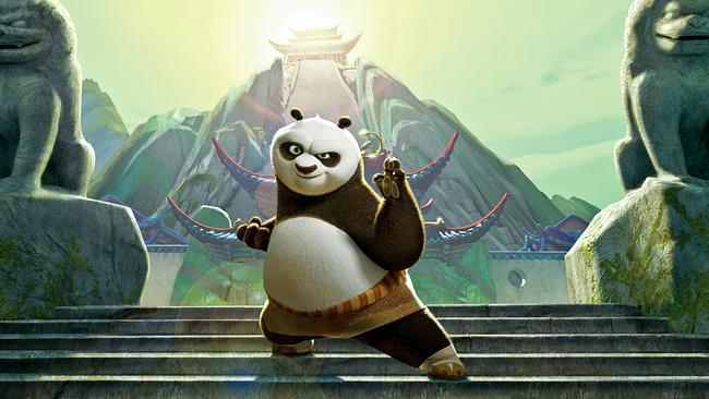 Der tollpatschige Panda Po möchte ein Kung-Fu-Kämpfer sein.