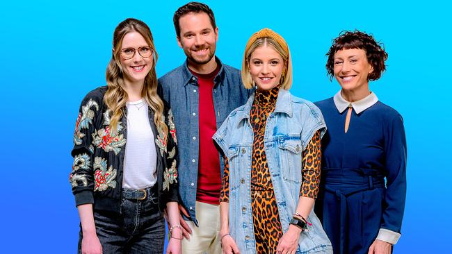 Moderatoren-Team Lena Großmann, Paul Fleischanderl, Fanny Stapf, Esther Csapo.