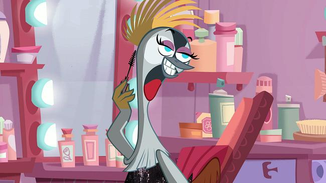 Die Vorbereitungen für die Miss-Animal-Wahl sind bei Teilnehmerin Fräulein Strauss voll im Gange