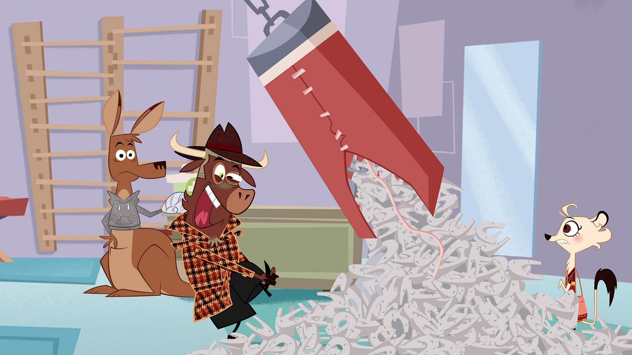 Sherlock Yack bekommt einen Anruf aus dem Boxring. Das Känguru hat sich beim Training eine Hand gebrochen. Sherlock Yack und Hermione stellen fest, dass der Boxsack mit alten Hufeisen statt mit Rosshaar gefüllt ist. 