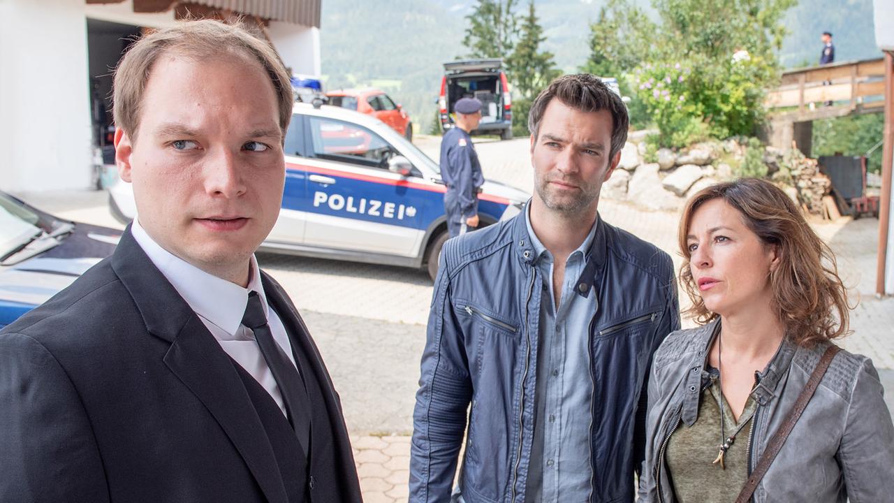 "Soko Kitzbühel - Die falschen Fremden": Manuel Sefciuc (Tobias Stöckl), Jakob Seeböck (Lukas Roither), Julia Cencig (Nina Pokorny)