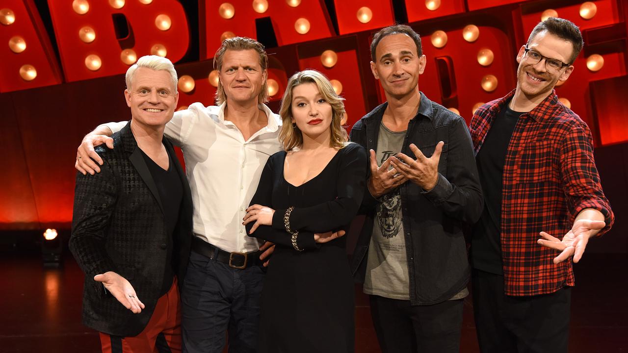 © ORF/ e&a/ Hubert Mican Guido Cantz, Gery Seidl, Malarina, Gernot Kulis und Martin Frank