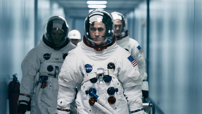 "Aufbruch zum Mond": Lukas Haas (Mike Collins), Ryan Gosling (Neil Armstrong), Corey Stoll (Buzz Aldrin)
