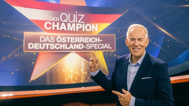 © ORF/ZDF/Thomas Kierok Johannes B. Kerner präsentiert „Der Quiz-Champion“ - Das Österreich-Deutschland-Special im Studio.