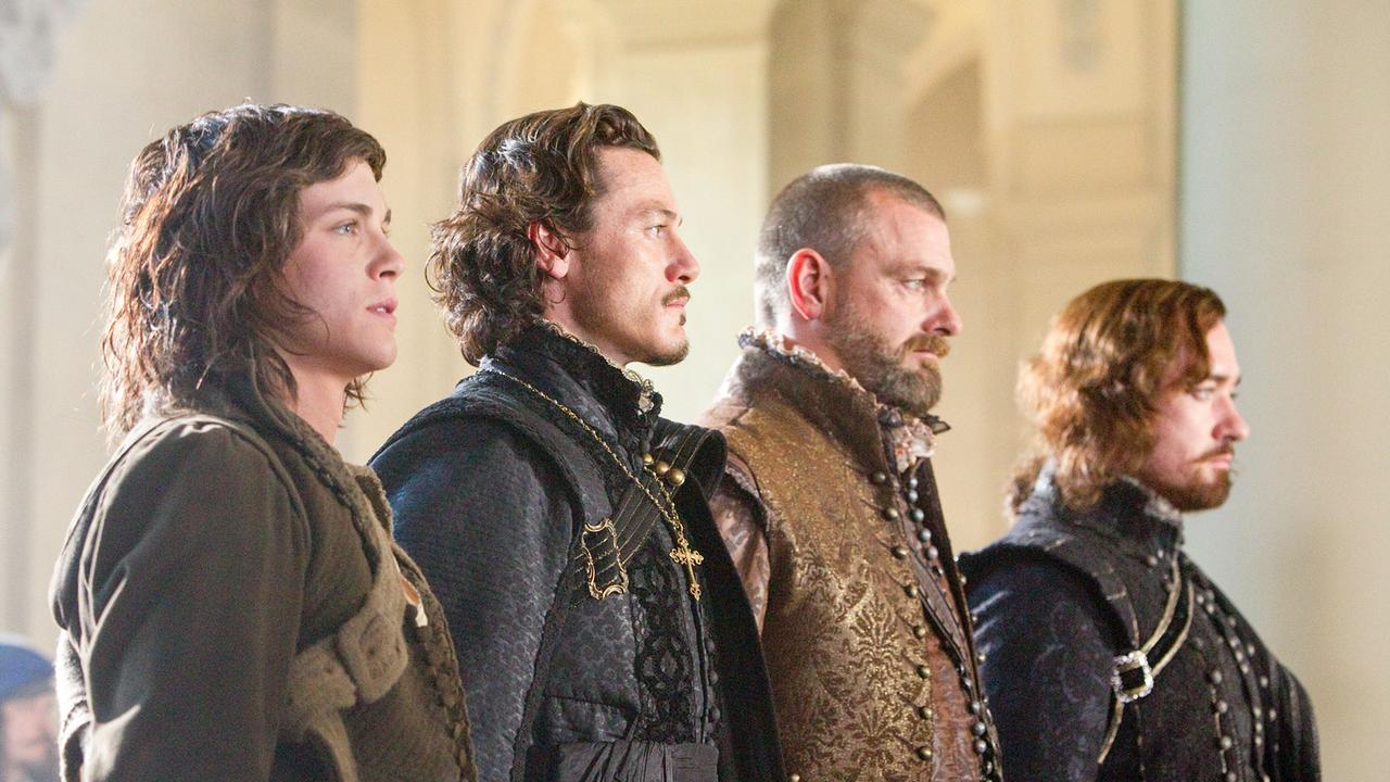 Im Bild: Logan Lerman (D'Artagnan), Luke Evans (Aramis), Ray Stevenson (Porthos), Matthew Macfadyen (Athos).