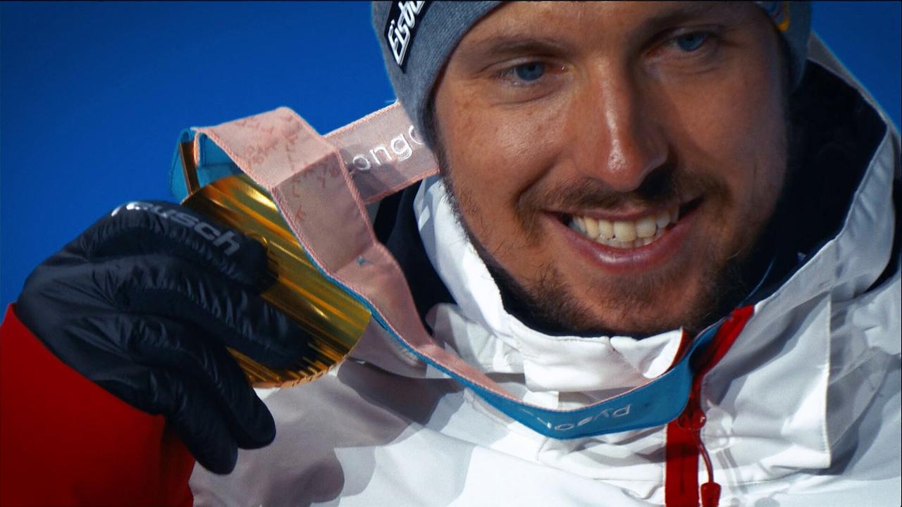 © ORF/ORF Sport Nahaufnahme von Marcel Hirscher mit einer olympischen Medaille