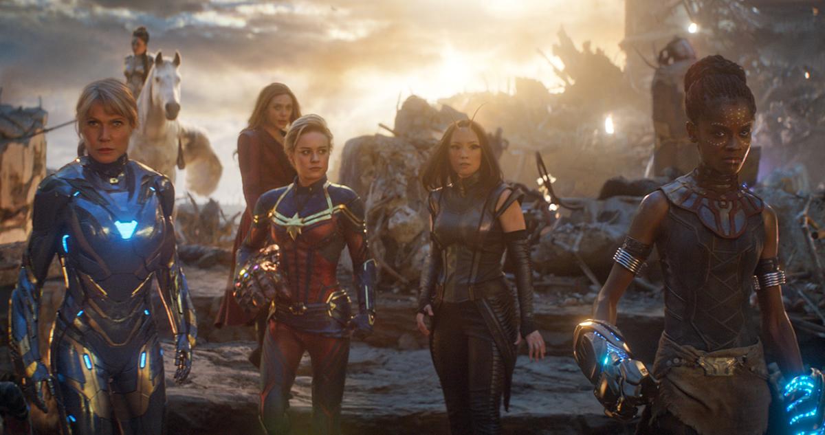 Gwyneth Paltrow (Virginia 'Pepper' Potts), Tessa Thompson (Valkyrie), Elizabeth Olsen (Wanda Maximoff / Scarlett Witch), Brie Larson (Carol Danvers / Captain Marvel), Pom Klementieff (Mantis)