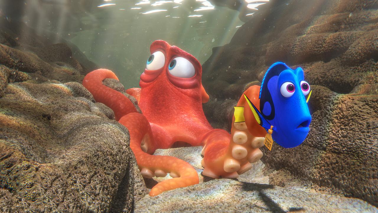Oktopus Hank und Dorie in Bedrängnis