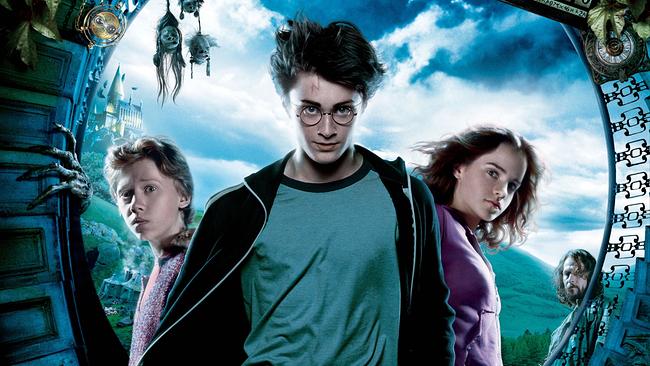Rupert Grint (Ron Weasley), Daniel Radcliffe (Harry Potter), Emma Watson (Hermine Granger)