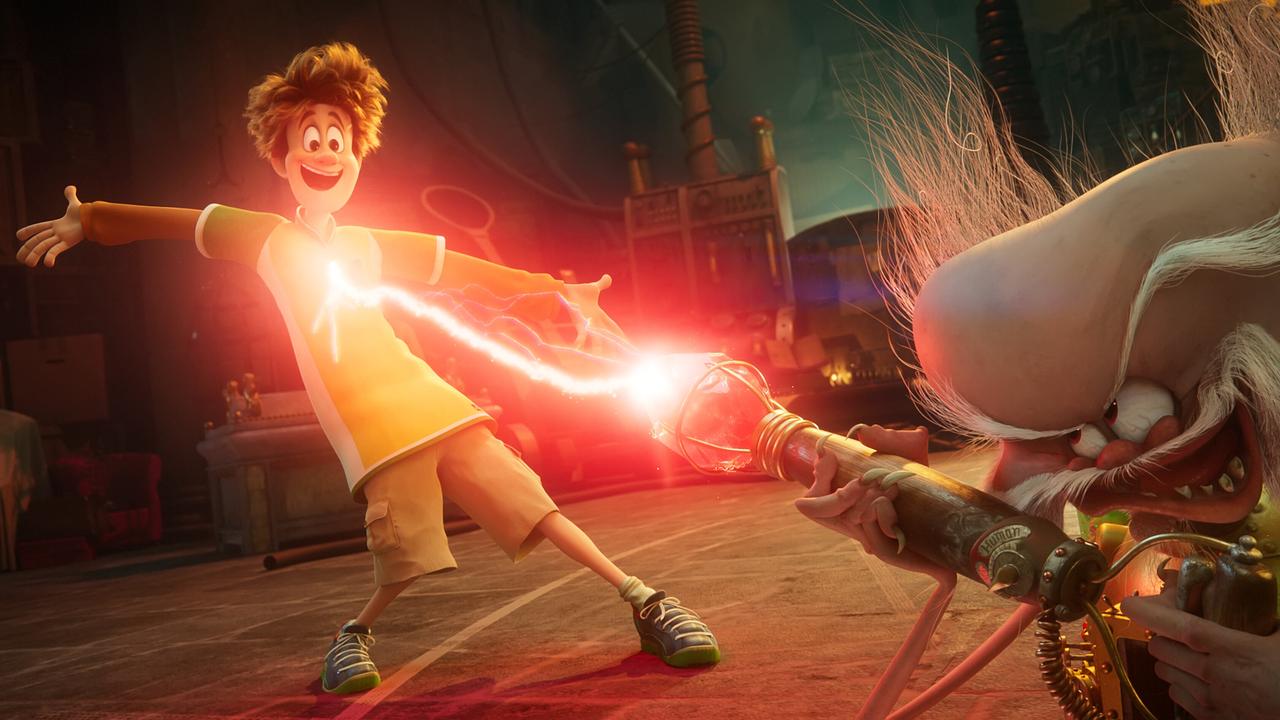 Drakus Schwiegersohn Johnny wird vom Monsterfizierungsstrahl von Wissenschafter Van Helsing getroffen