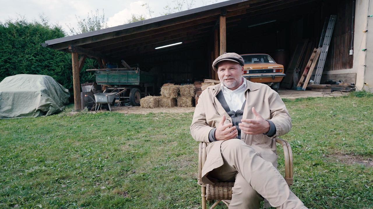 "Jamas Stipsits": Thomas Stipsits bei Dreharbeiten zum Stinatzer Krimi „Uhudler Verschwörung“