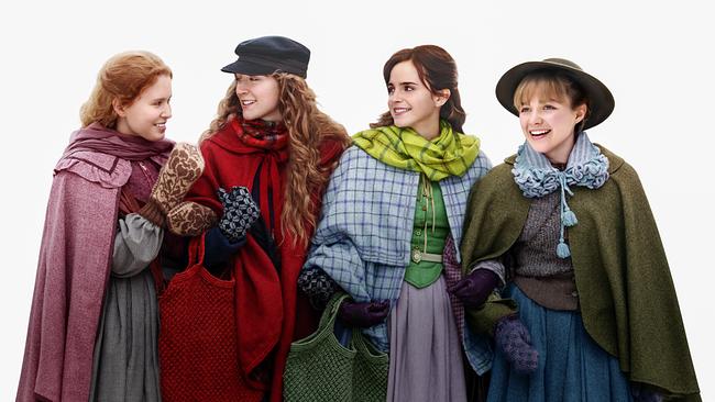 Im Bild: Eliza Scanlen (Beth March), Saoirse Ronan (Jo March), Emma Watson (Meg March), Florence Pugh (Amy March).