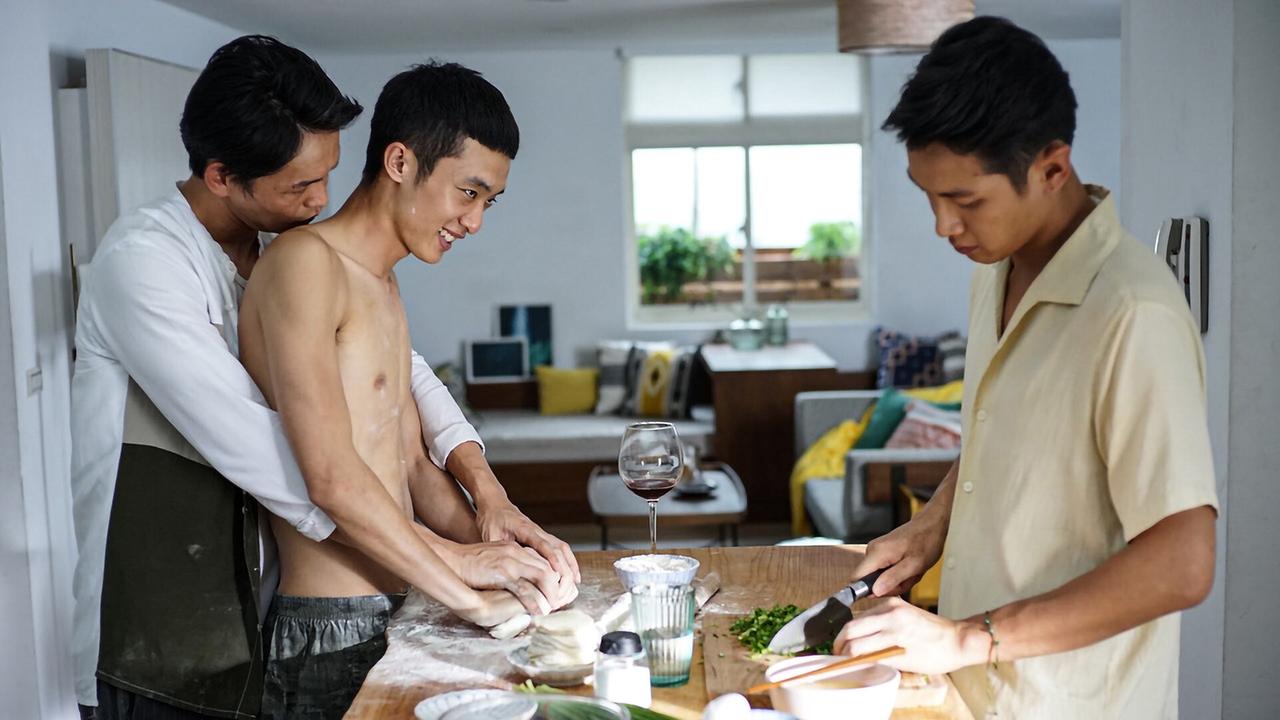 "Moneyboys": Teng-Hui Huang (Zhang), Yufan Bai (Liang Long), Kai Ko (Liang Fei)