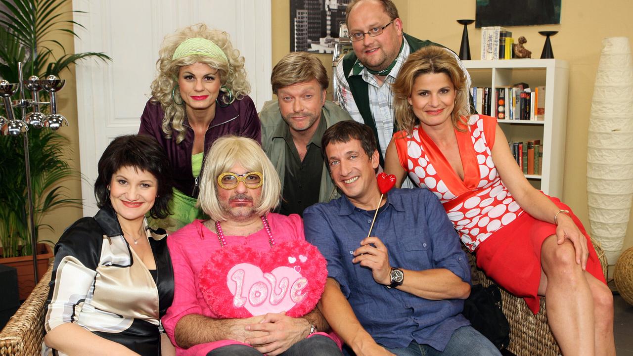 © ORF/Milenko Badzic "Open House": Sigrid Hauser, Eva-Maria Marold, Michael Niavarani, Reinhard Nowak, Viktor Gernot, Günther Lainer