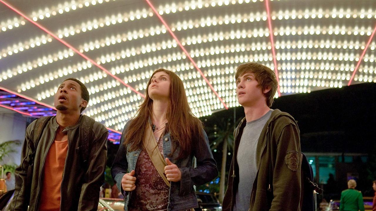 Im Bild: Brandon T. Jackson (Grover), Alexandra Daddario (Annabeth), Logan Lerman (Percy Jackson).