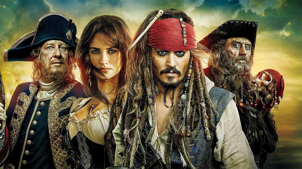 Im Bild: Geoffrey Rush (Hector Barbossa), Penélope Cruz (Angelica), Johnny Depp (Capt. Jack Sparrow), Ian McShane (Blackbeard).