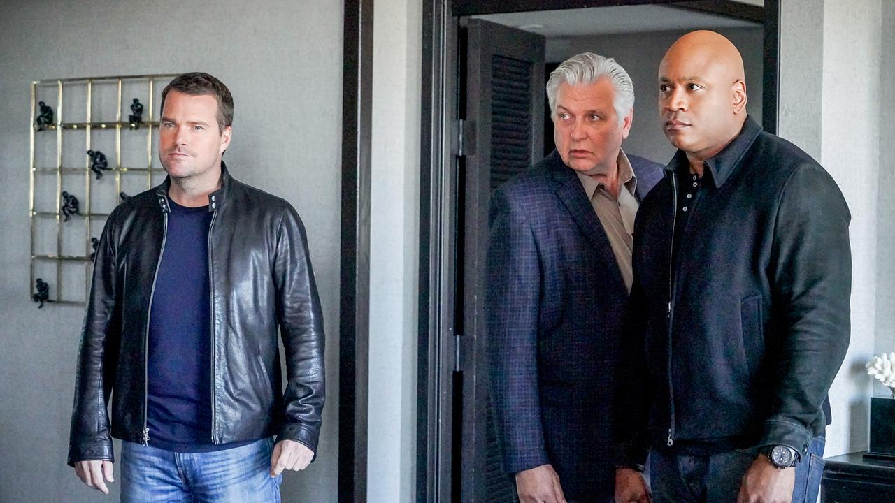 Im Bild (v.li.): Chris O'Donnell (Special Agent G. Callen), Vyto Ruginis (Arkady Kolcheck), LL Cool J (Special Agent Sam Hanna).