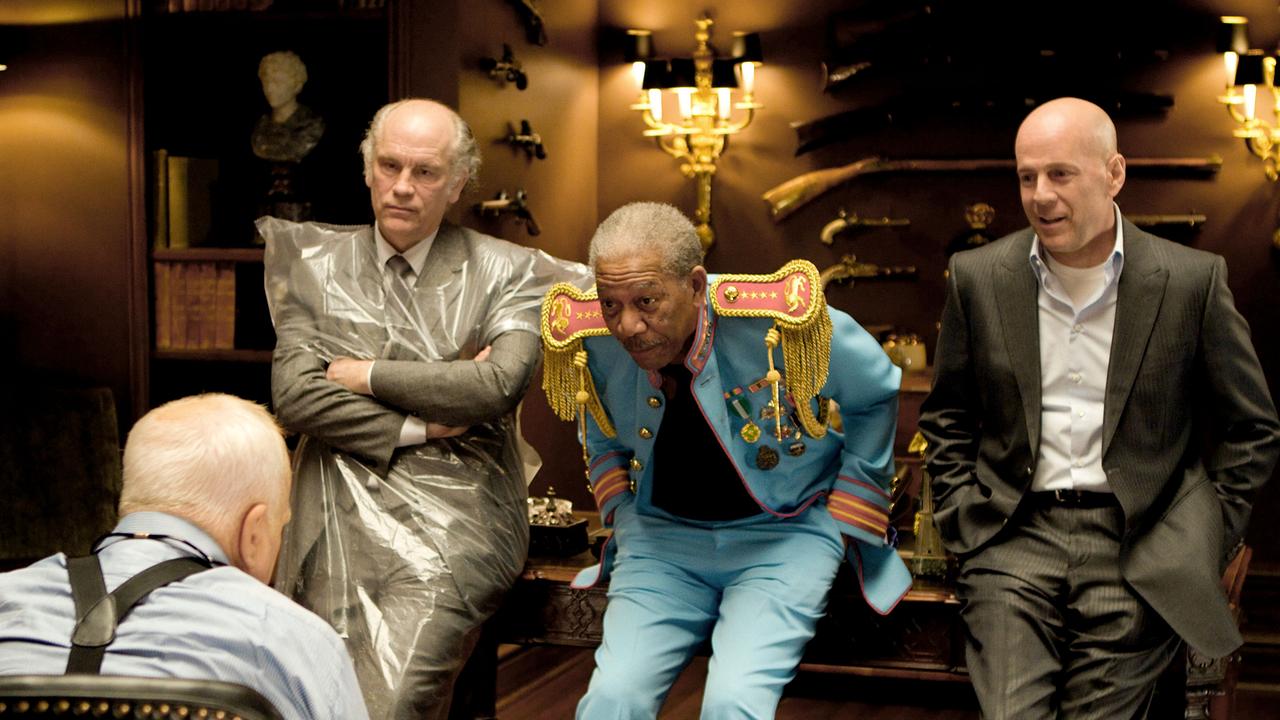 Im Bild: John Malkovich (Marvin Boggs), Morgan Freeman (Joe Matheson), Bruce Willis (Frank Moses).