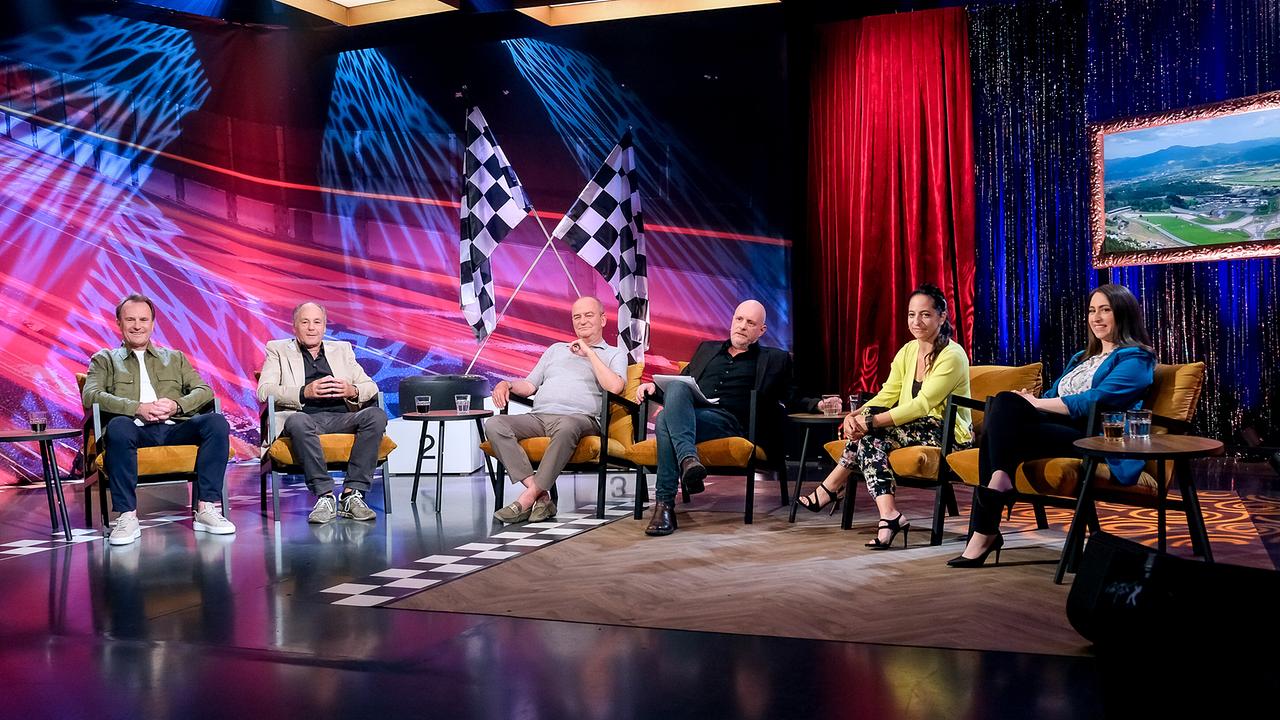© ORF/Hans Leitner Seitenwechsel: Ernst Hausleitner, Gerhard Berger, Herbert Prohaska, Christoph Grissemann, Caroline Athanasiadis, Lydia Prenner-Kasper