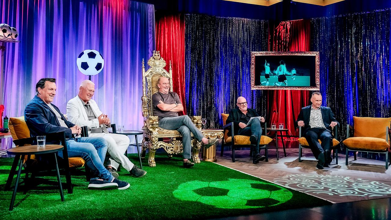 "Seitenwechsel-Spezial zum 70. Geburtstag von Herbert Prohaska": Andi Herzog, Toni Polster, Herbert Prohaska, Christoph Grissemann, Toni Pfeffer