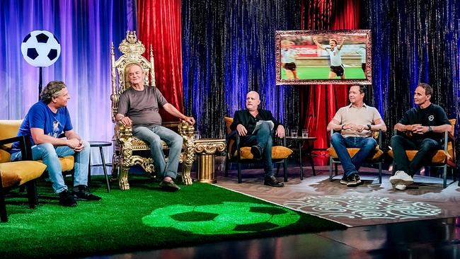 "Seitenwechsel-Spezial zum 70. Geburtstag von Herbert Prohaska": Peter Moizi, Herbert Prohaska, Christoph Grissemann, Alex Kristan, Gernot Kulis