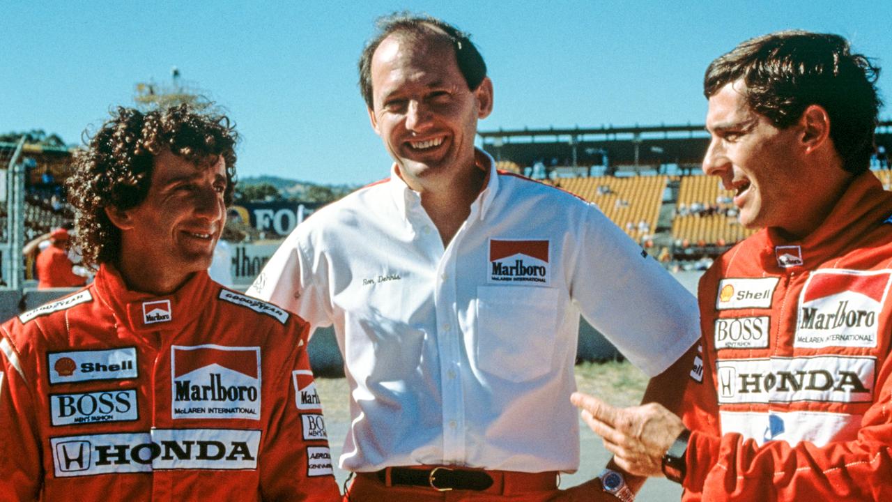 Alain Prost, Ron Dennis, Ayrton Senna